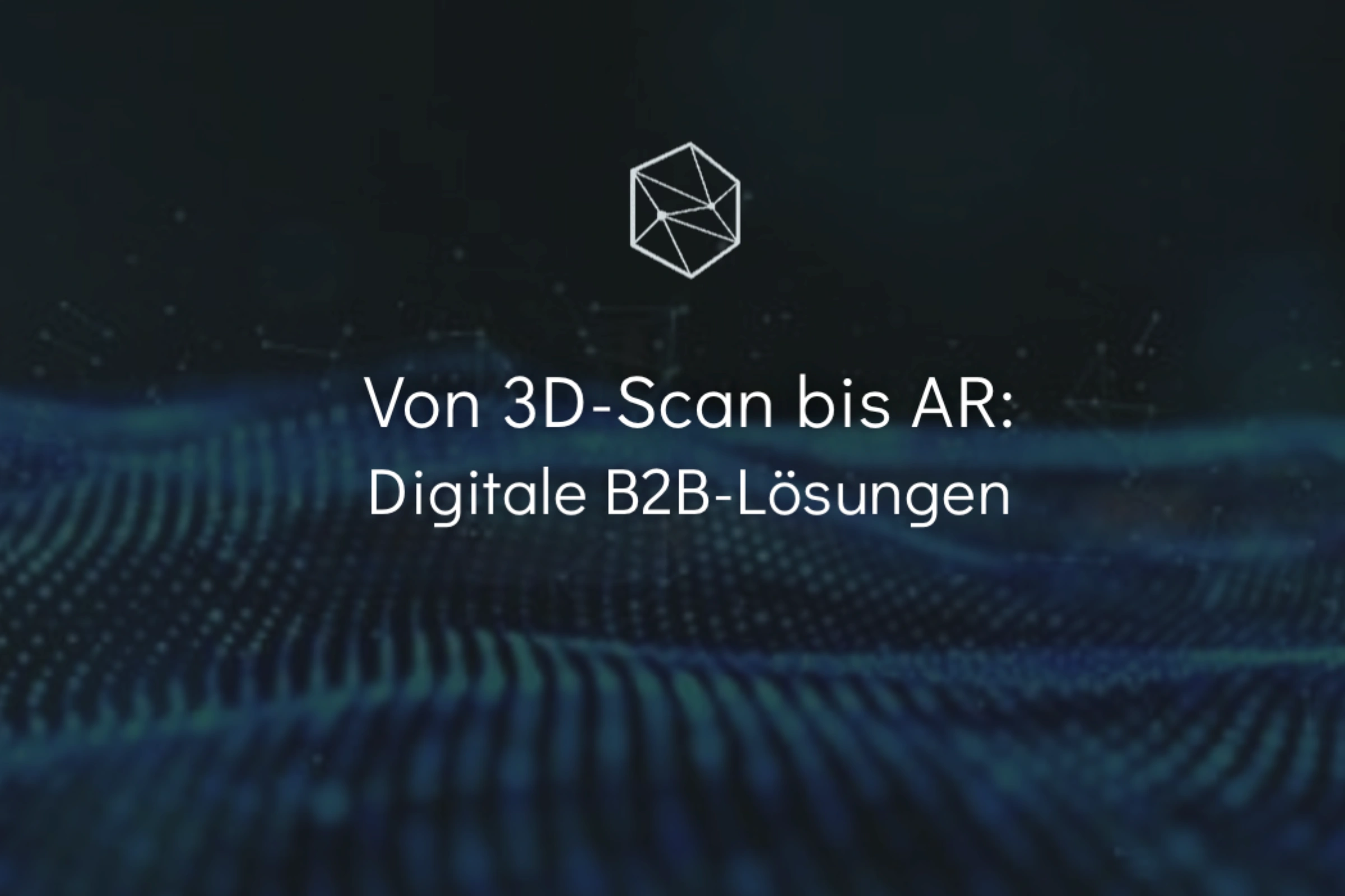 Das Bild zeigt einen Ausschnitt der Startseite von spacific.de Text: "Von 3D-Scan bis AR: Digitale B2B-Lösungen."